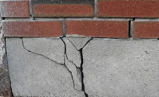 Concrete foundation with serious structural damage in Minneapolis, MN